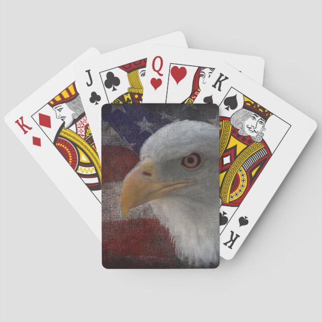 Patriotic Eagle & Flag Playing Cards (Back)