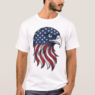 Patriotic Eagle Flag Vector Design for White Shirt