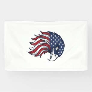 Patriotic Eagle Flag Vector Design for White Shirt Banner