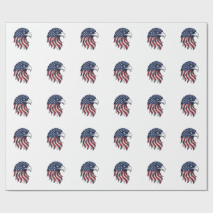 Patriotic Eagle Flag Vector Design for White Shirt Wrapping Paper