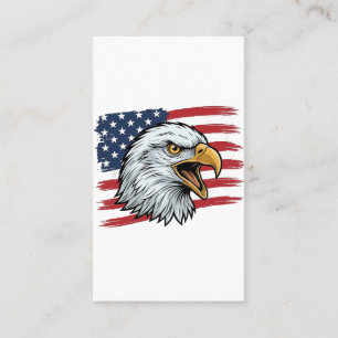 Patriotic Eagle Flag Vintage Vector Design_1 Business Card