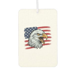 Patriotic Eagle Flag Vintage Vector Design_1 Car Air Freshener