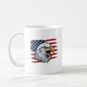 Patriotic Eagle Flag Vintage Vector Design_1 Coffee Mug
