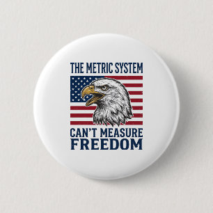 Patriotic Eagle Freedom Quote Vintage Vector Shirt 6 Cm Round Badge
