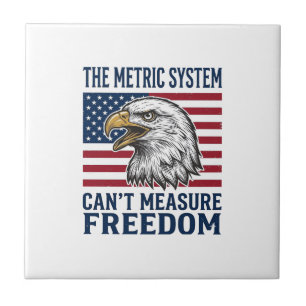 Patriotic Eagle Freedom Quote Vintage Vector Shirt Ceramic Tile