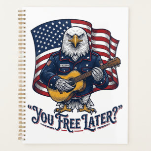 Patriotic Eagle Guitar Vintage Planner