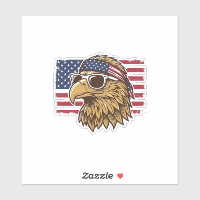 Patriotic Eagle Head Vintage Engraving Graphic_1 (Sheet)