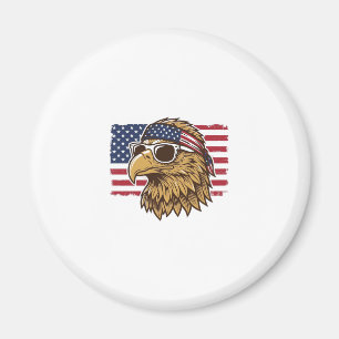 Patriotic Eagle Head Vintage Engraving Graphic_1 Magnet