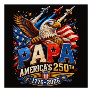 Patriotic Eagle Jets America 250th Poster