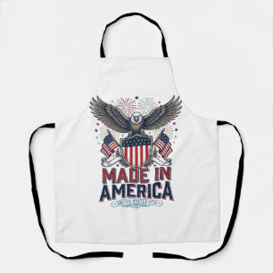 Patriotic Eagle Made in America 4th of July Shirt_ Apron