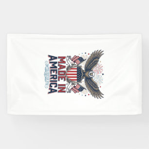 Patriotic Eagle Made in America 4th of July Shirt_ Banner