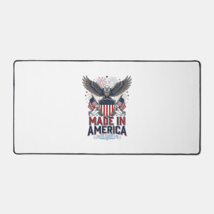 Patriotic Eagle Made in America 4th of July Shirt_ Desk Mat