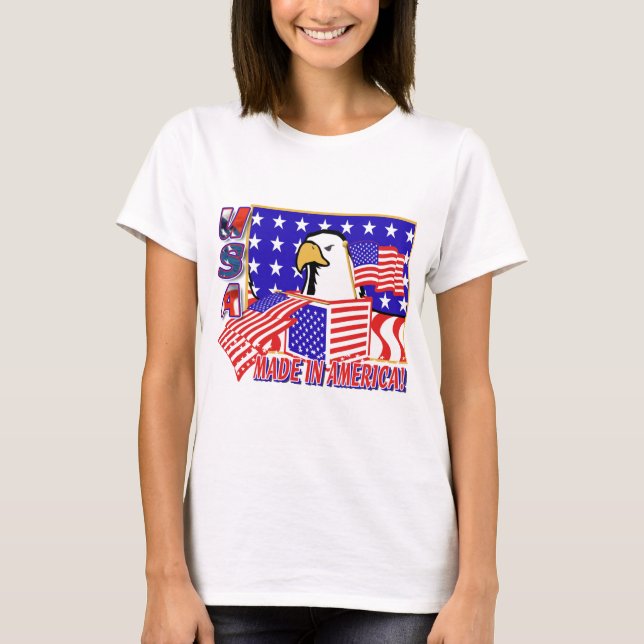 PATRIOTIC EAGLE - MADE IN AMERICA T-Shirt (Front)
