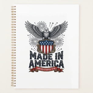 Patriotic Eagle Made in America Vintage Planner