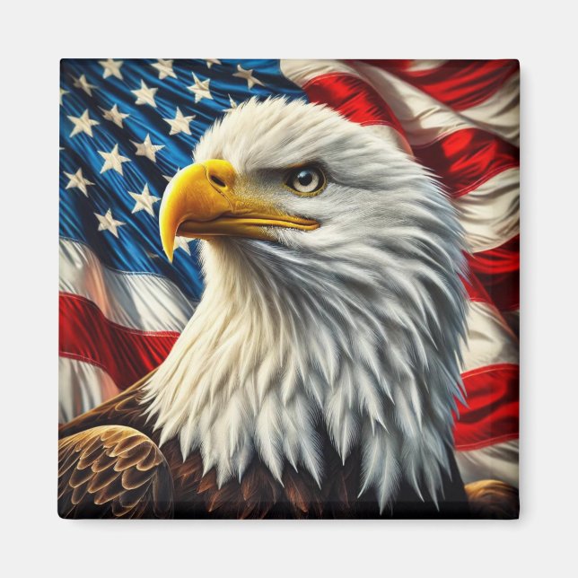 Patriotic Eagle Magnet (Front)