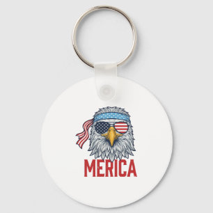 Patriotic Eagle Merica Vintage Engraving Shirt Des Key Ring