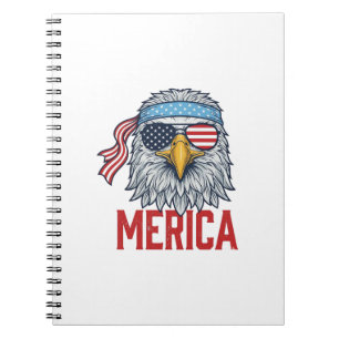 Patriotic Eagle Merica Vintage Engraving Shirt Des Notebook