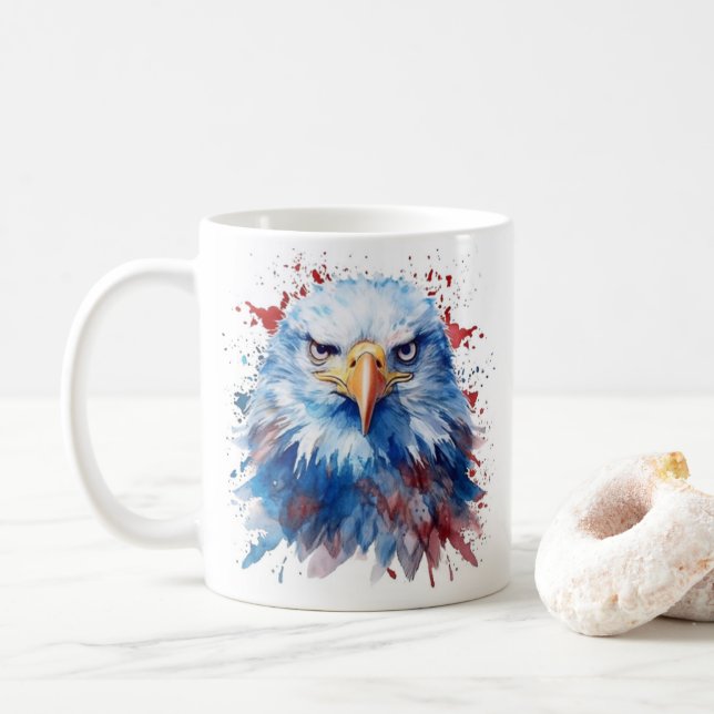 Patriotic Eagle Mug (With Donut)