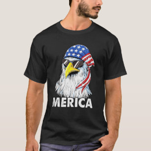 Patriotic Eagle Mullet 4th Of July Usa American Fl T-Shirt