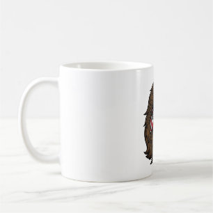 Patriotic Eagle Mullet Vintage Engraving Vector De Coffee Mug