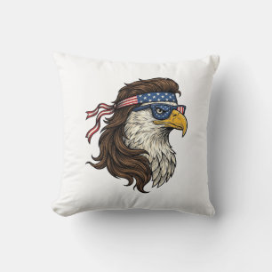 Patriotic Eagle Mullet Vintage Engraving Vector De Cushion