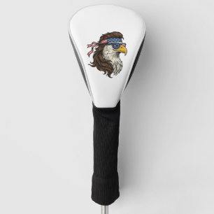 Patriotic Eagle Mullet Vintage Engraving Vector De Golf Head Cover