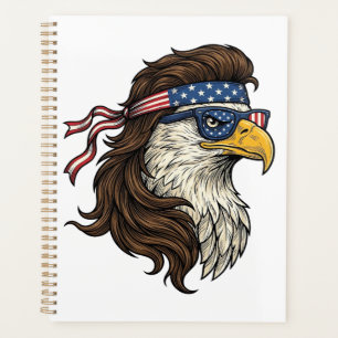 Patriotic Eagle Mullet Vintage Engraving Vector De Planner