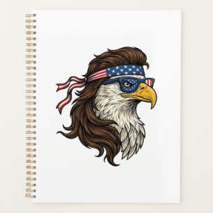 Patriotic Eagle Mullet Vintage Engraving Vector De Planner