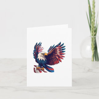Patriotic Eagle on Folded Invitation