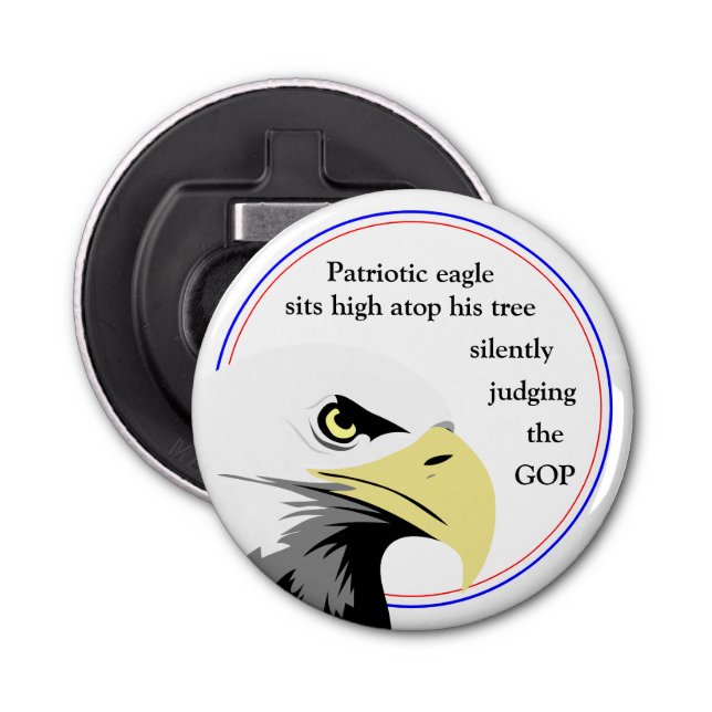 Patriotic Eagle Political Humour Funny Gift Idea Bottle Opener (Front)