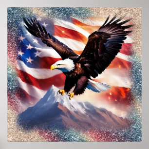 Patriotic Eagle Poster