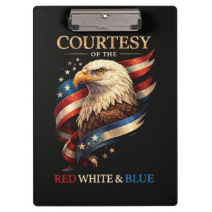 Patriotic Eagle Red White and Blue Vintage Clipboard