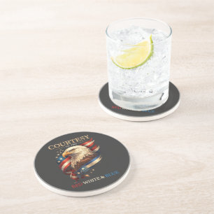 Patriotic Eagle Red White and Blue Vintage Coaster