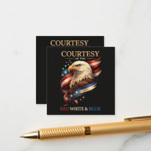Patriotic Eagle Red White and Blue Vintage Enclosure Card