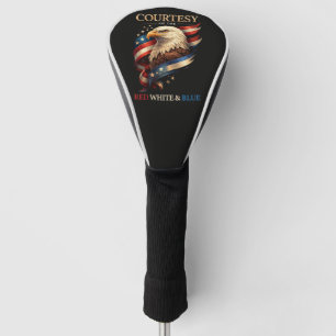 Patriotic Eagle Red White and Blue Vintage Golf Head Cover