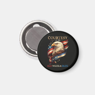 Patriotic Eagle Red White and Blue Vintage Magnet