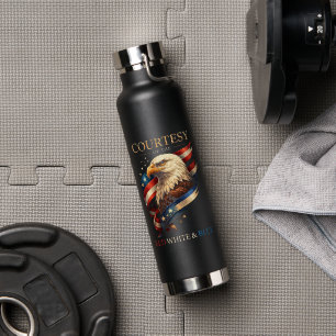 Patriotic Eagle Red White and Blue Vintage Water Bottle