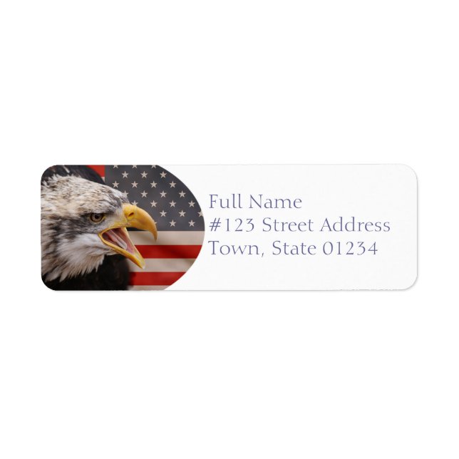 Patriotic Eagle Return Address Label (Front)