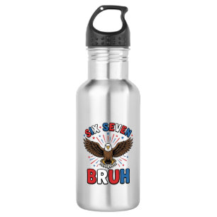 Patriotic Eagle Six Seven Bruh Vector Design_1 532 Ml Water Bottle