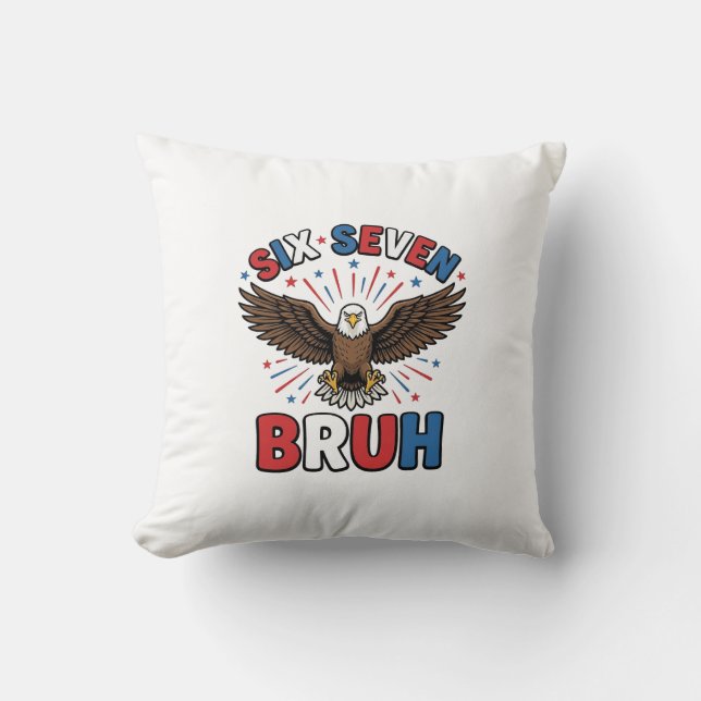 Patriotic Eagle Six Seven Bruh Vector Design_1 Cushion (Front)