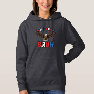 Patriotic Eagle Six Seven Bruh Vector Design_1 Hoodie