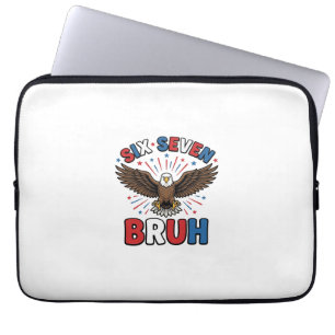 Patriotic Eagle Six Seven Bruh Vector Design_1 Laptop Sleeve