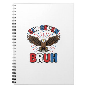 Patriotic Eagle Six Seven Bruh Vector Design_1 Notebook