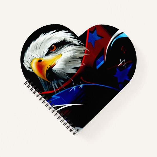 Patriotic Eagle  Spiral Notebook (Front)