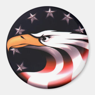 Patriotic Eagle Stars and Stripes Magnet