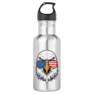 Patriotic Eagle Sunglasses Vintage Vector Shirt_1 532 Ml Water Bottle