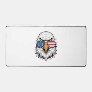 Patriotic Eagle Sunglasses Vintage Vector Shirt_1 Desk Mat