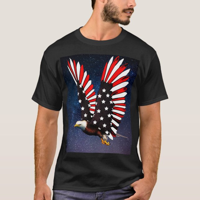 Patriotic Eagle T-Shirt – Bold American Spirit in  (Front)