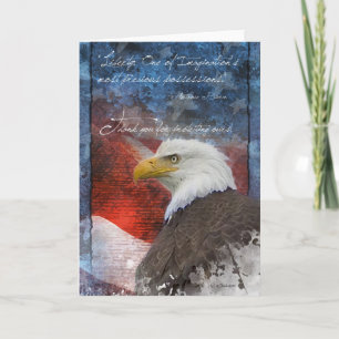 Patriotic Eagle Thank You Card