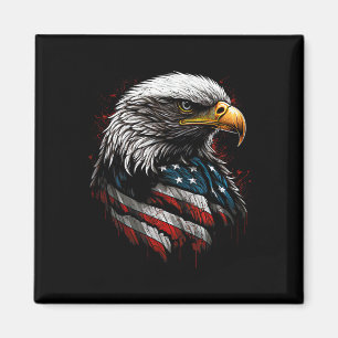Patriotic Eagle Us American Flag 4th Of July Men W Magnet